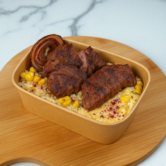 RICE, CHICKPEA PILAF & BRAISED BEEF